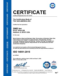 SWD Inc ISO 14001:2015