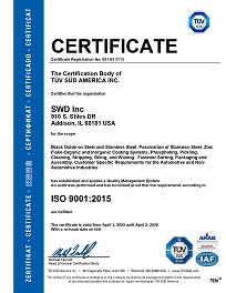 SWD Inc ISO 9001:2015