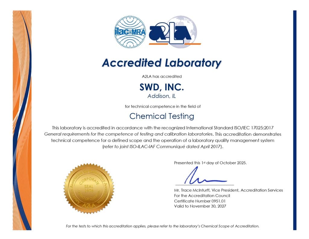 SWD LABORATORY ACCREDITATION